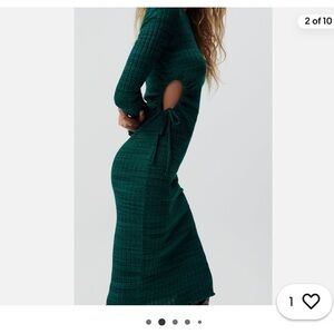 NWOT Zara ribbed knit cut out midi dress SMALL
